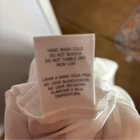 Hyacinth House Maxi Tuckernuck Navy Scroll Print Toula Linen Keyhole Dress XS - Picture 9 of 15